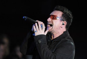 Bono performs at the Clinton Foundation'