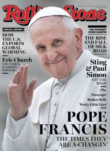 Ya apareció en la revista Rolling Stone, siendo el primer Papa en salir en la portada de esta revista.
