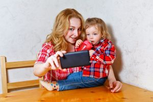 Mom And Daughter Selfie