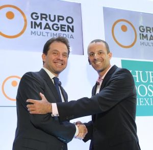 Asistieron Heberto Taracena, director de División Digital, Grupo Imagen Multimedia, Jared Grusd, CEO, The Huffington Post. FOTO: MATEO REYES ARELLANO