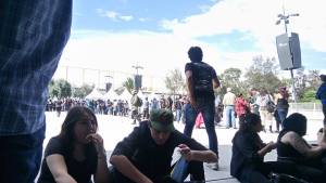 Medios esperando ser acreditados. Foto: Fredy Santiago Cruz