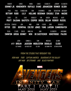 Recientemente Robert Downey Jr había publicado un fan made sobre como sería el poster de Infinity War.