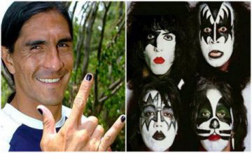 imagen de paco palencia y una del grupo kiss